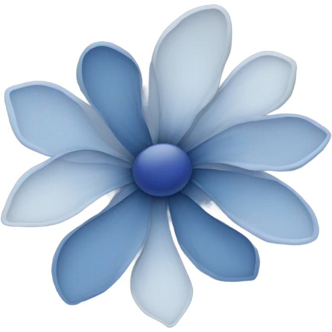 gray blue indigo flower emoji
