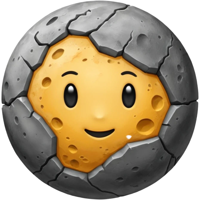 Realistic planet Mercury emoji