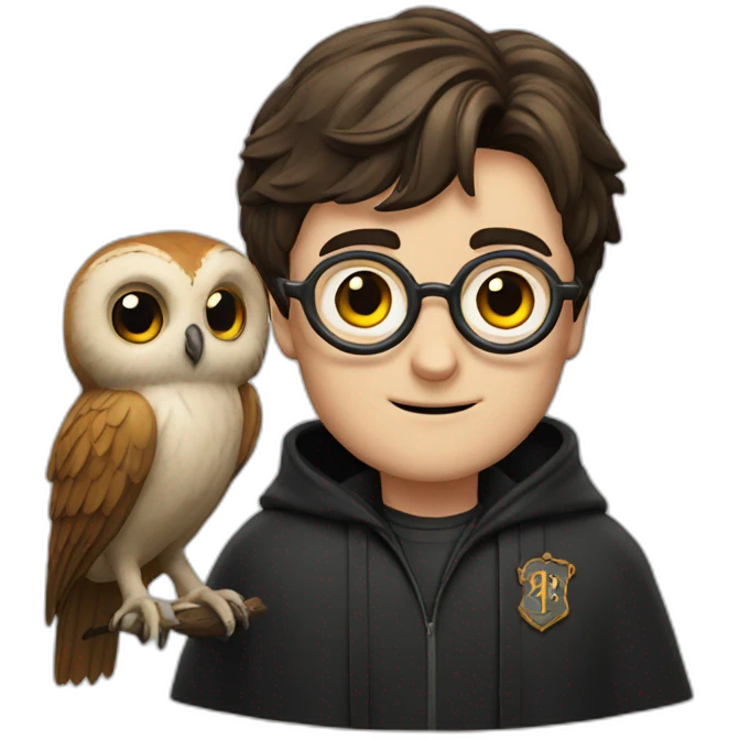Harry Potter with Owl emoji