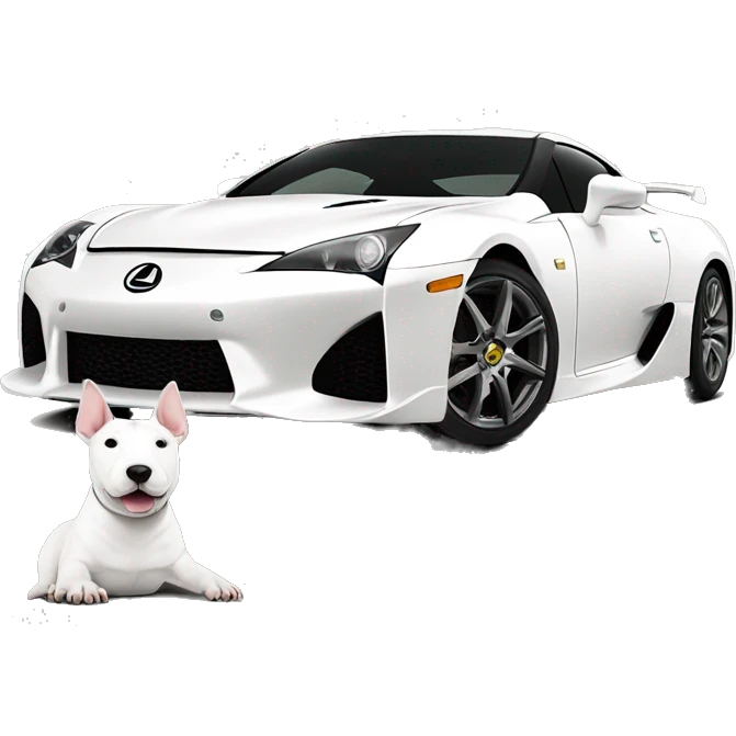 Bull terrier and Lexus Lfa emoji