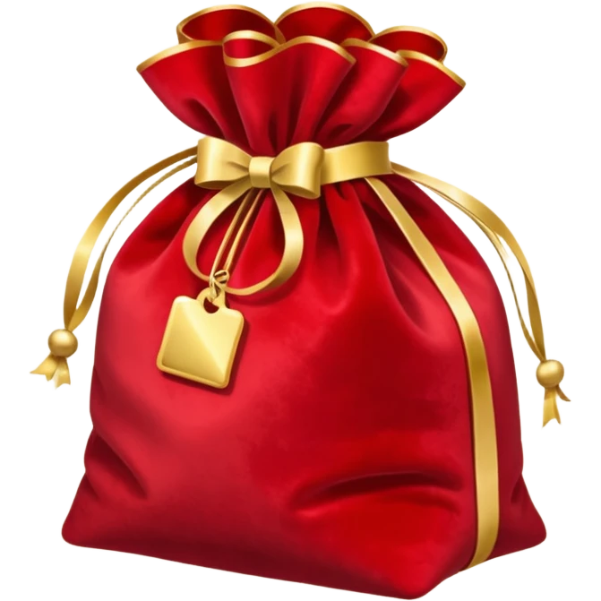 red christmas bag  emoji