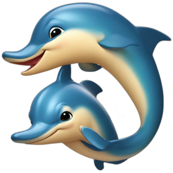 Bisous d’un dauphin emoji