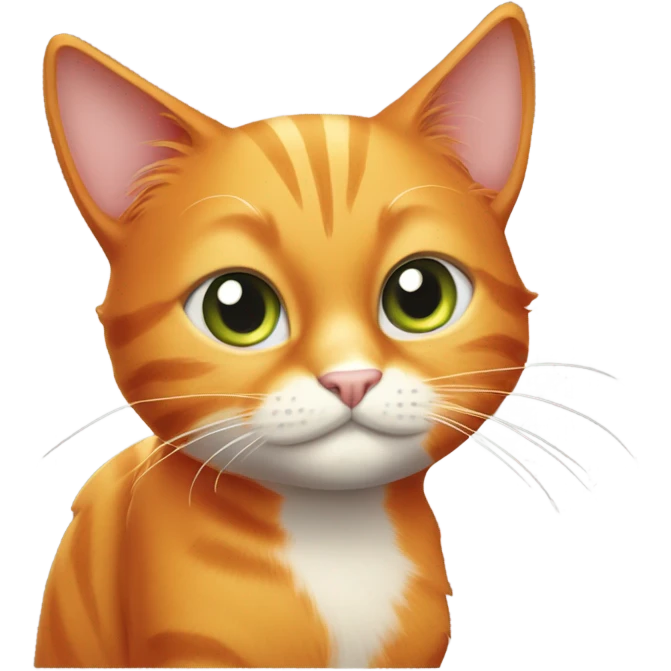 Orange cat being mischievous  emoji
