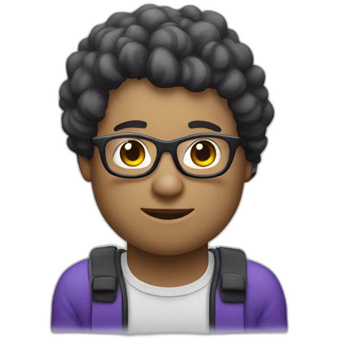 White Nerd designer using Microsoft Teams emoji