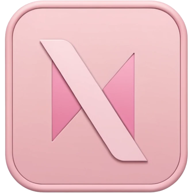 Netflix aesthetic "N" logo in pastel pink emoji