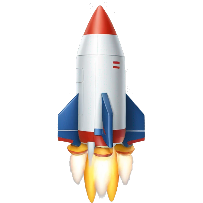 a rocket emoji
