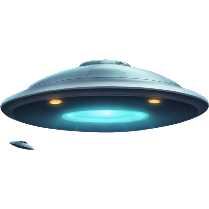 UFO flying a cat emoji