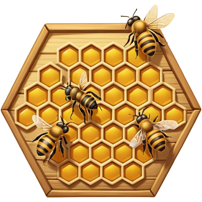 a natural bee hive with bees outside  emoji