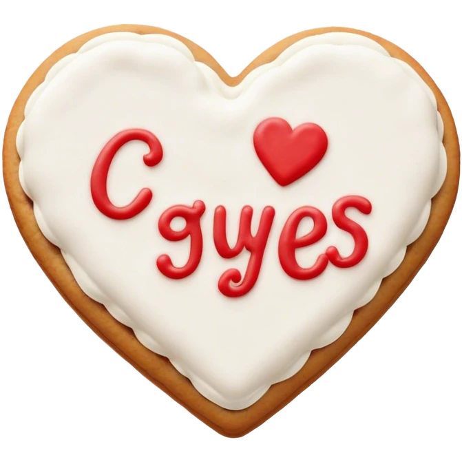 cookie heart with IGY6 written across emoji