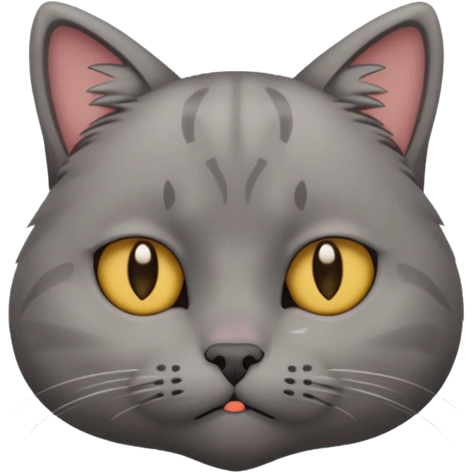 sad cat emoji, simple, expressive face emoji