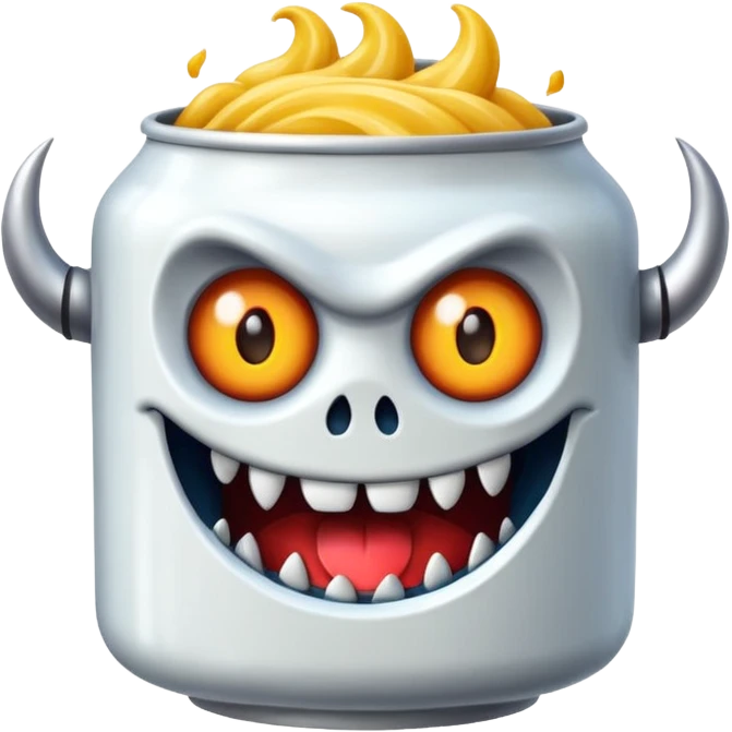 Crea un emoji de una lata de monster blanca de la bebida energética  emoji
