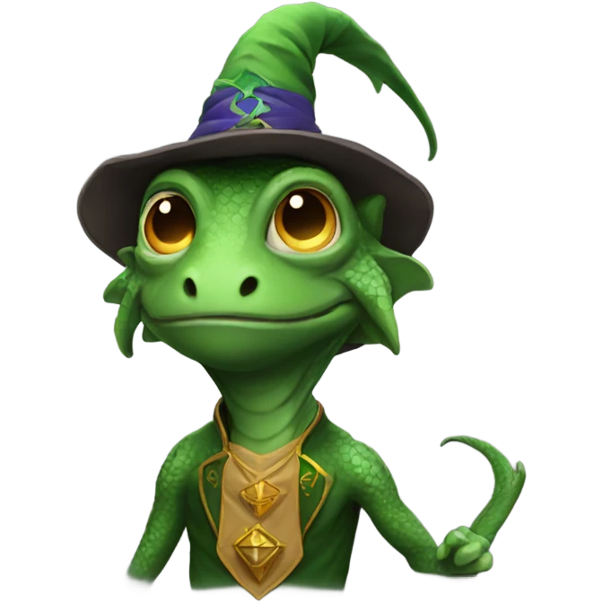Lizard wizard emoji