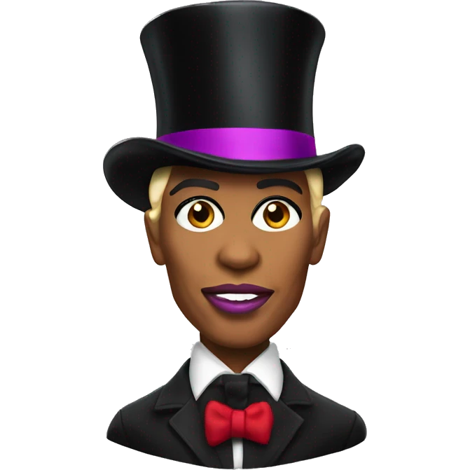rupaul with a top hat emoji