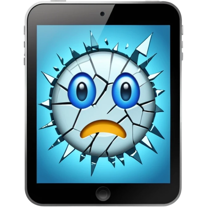 shattered tablet screen emoji