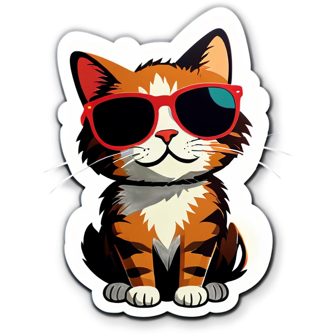 Cat with sunglasses emoji