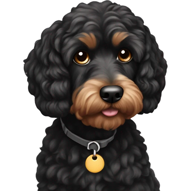 Black and Tan cockapoo emoji