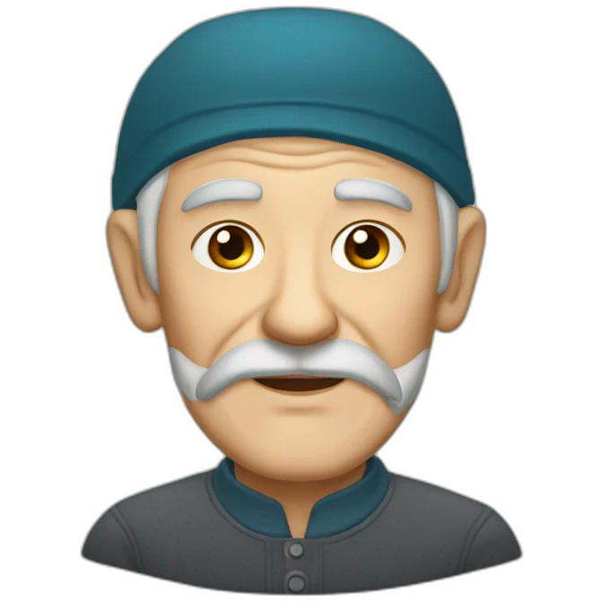 Grandfather of Tatars in a skullcap emoji