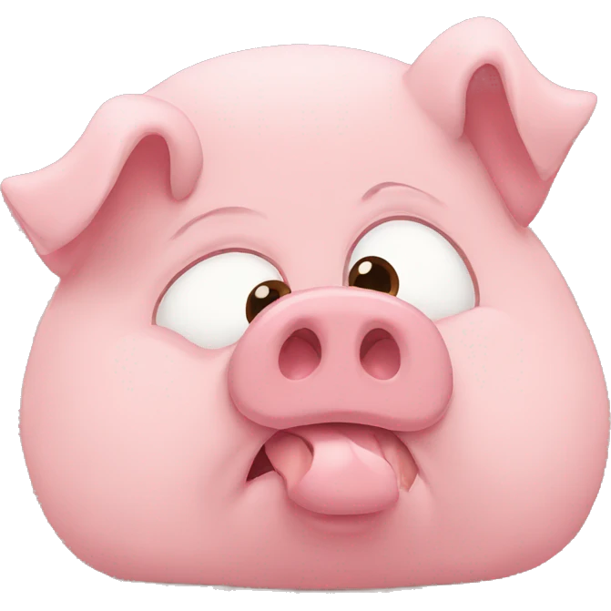 Pig sad emoji