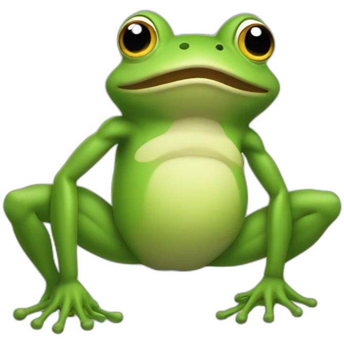 frog flexing leg muscle emoji