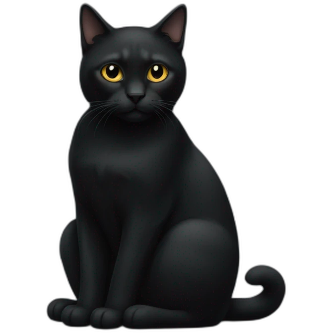 black-cat-full-body-without-tail emoji