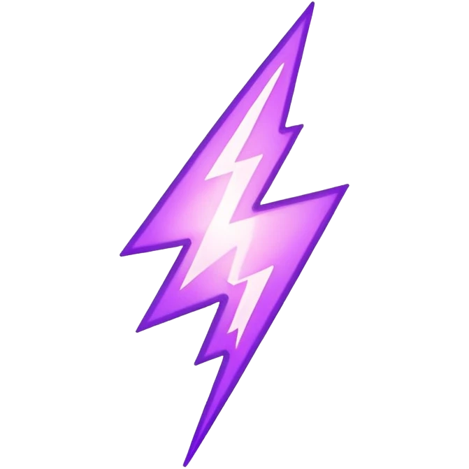 light purple lightning bolt emoji