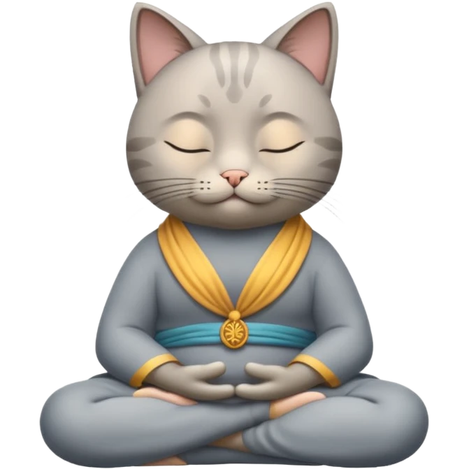 Gato yogin emoji