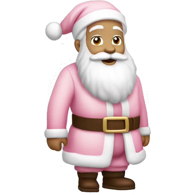 Light Pink Santa Claus with white skin emoji