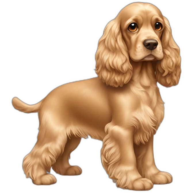 tan american cocker spaniel emoji