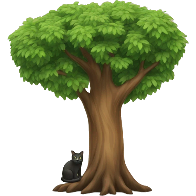 tree with a cat in it emoji