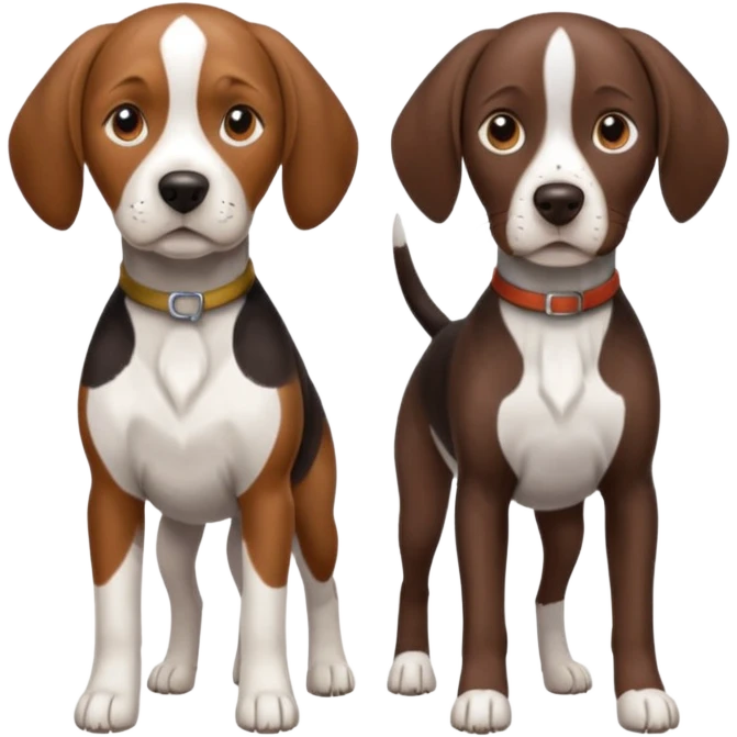 beagle and german shorthaired pointer emoji