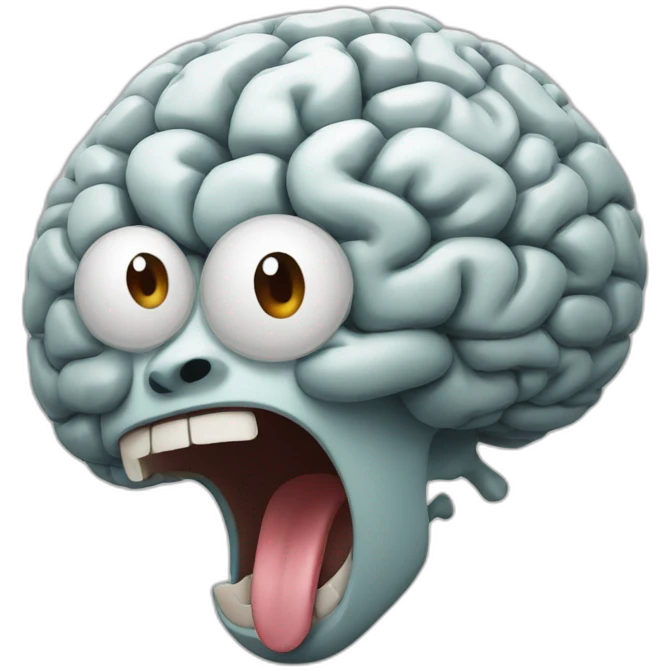 brain screaming emoji