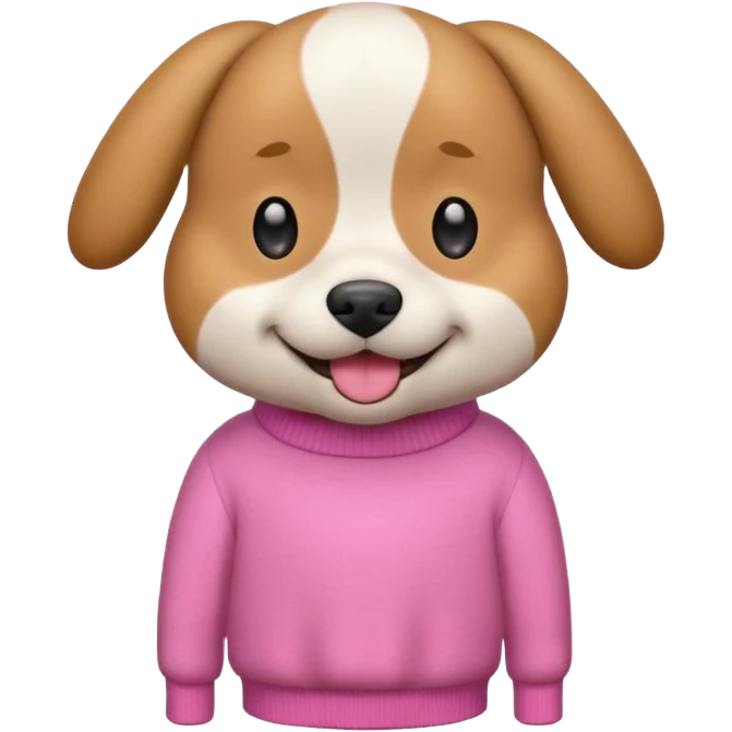 Udělat emoji z mého psa s růžovým svetrem  emoji