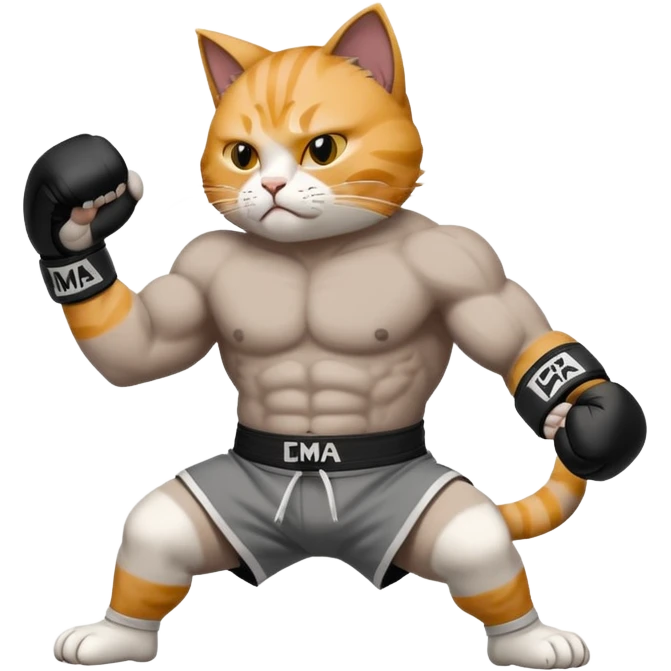 cat doing MMA fighting emoji