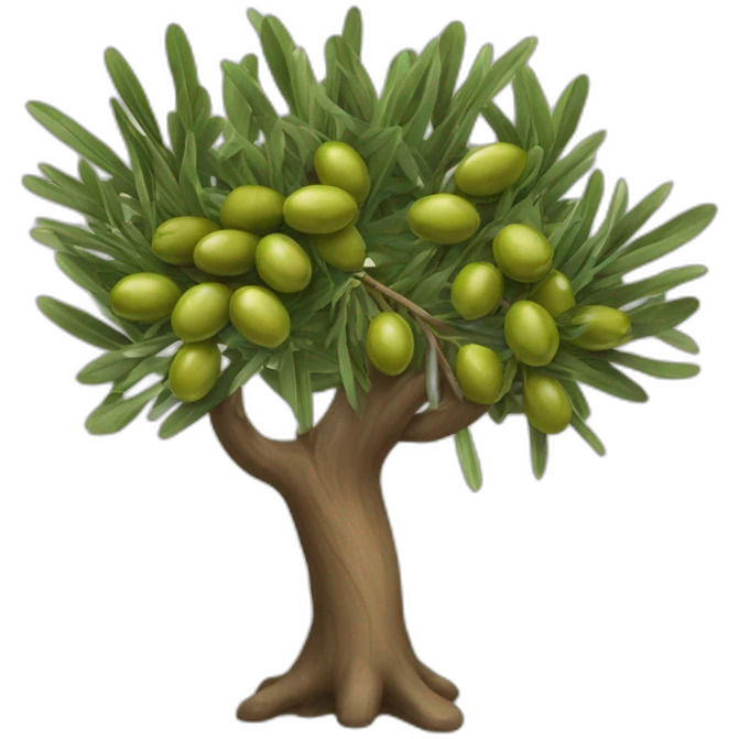 To stick an olive tree emoji