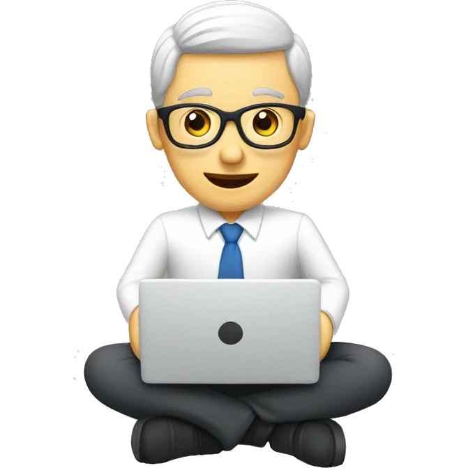 marketing professional with computer screen emoji