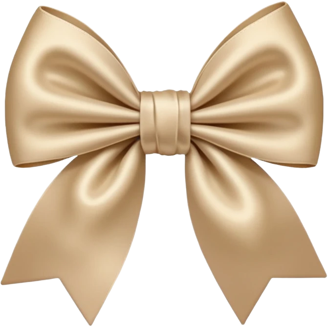 Beige bow emoji