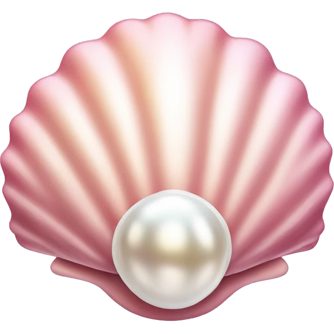 Pretty Pink shell with pearl inside emoji