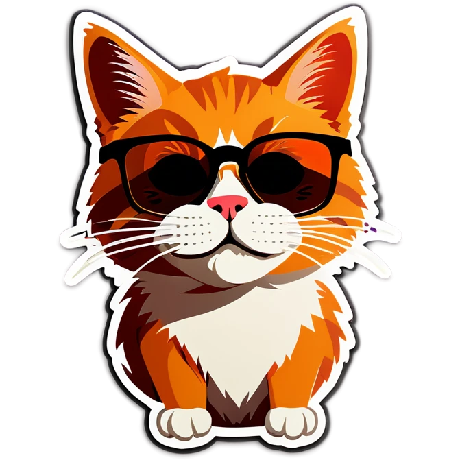 Cat with sunglasses emoji