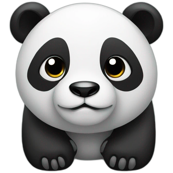 Panda in a flat emoji