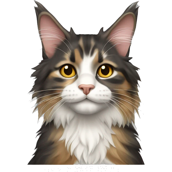  mainecoon cat tricolor emoji