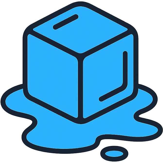 melted ice cube icon emoji