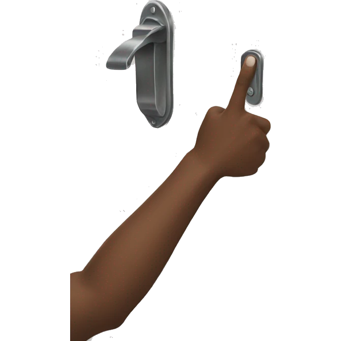 hand reaching for door handle  emoji