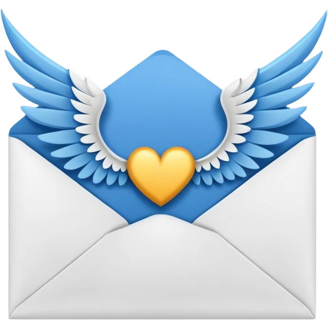 Envelope with wings emoji