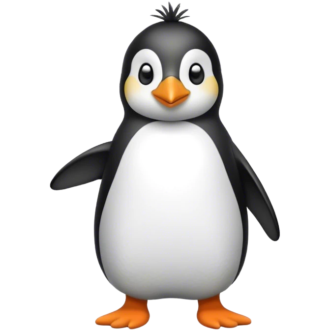 Penguin wearing socks emoji