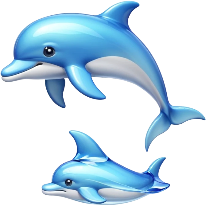 Crystal dolphin figurine emoji