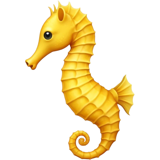 A yellow seahorse emoji