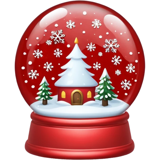 Red Snow Gloebe emoji