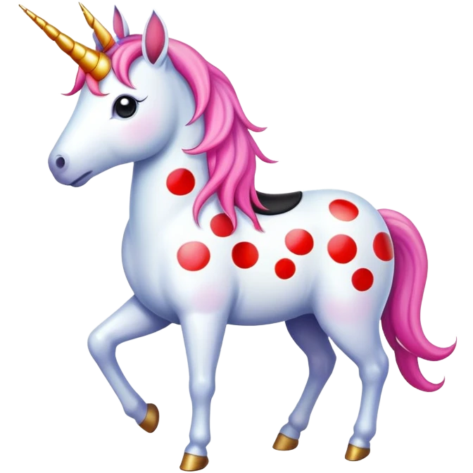 unicorn with a lady bug emoji