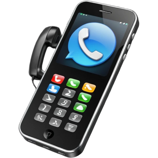 Phone with Tweekerphone logo on it emoji