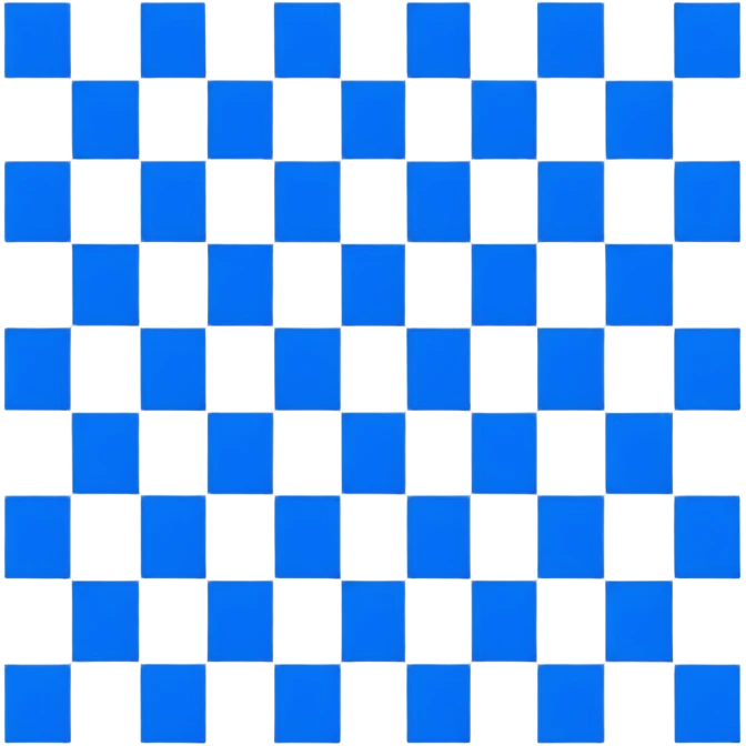 A square blue and check emoji